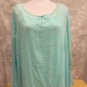 XL Indigo Soul Blouse with Built in Tank